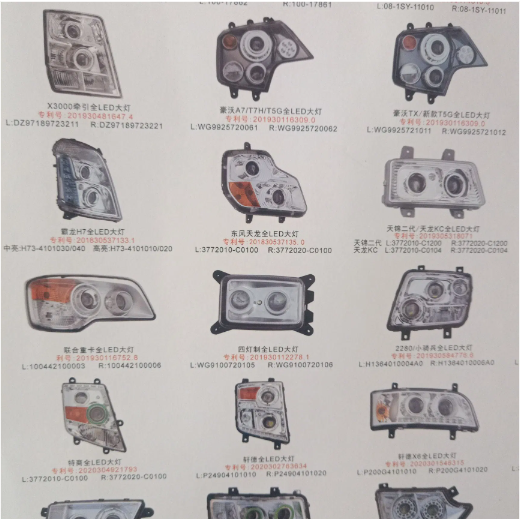 Accessoires de carrosserie automobile, phares de véhicules lourds pour la série de voitures Sinotruk Shandeka